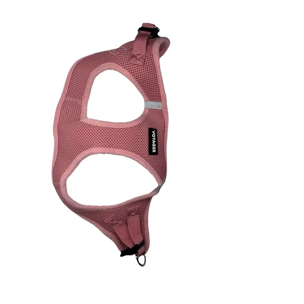 Voyager Step-in Air Harness - All Weather Mesh, Reflective Medium Light Pink